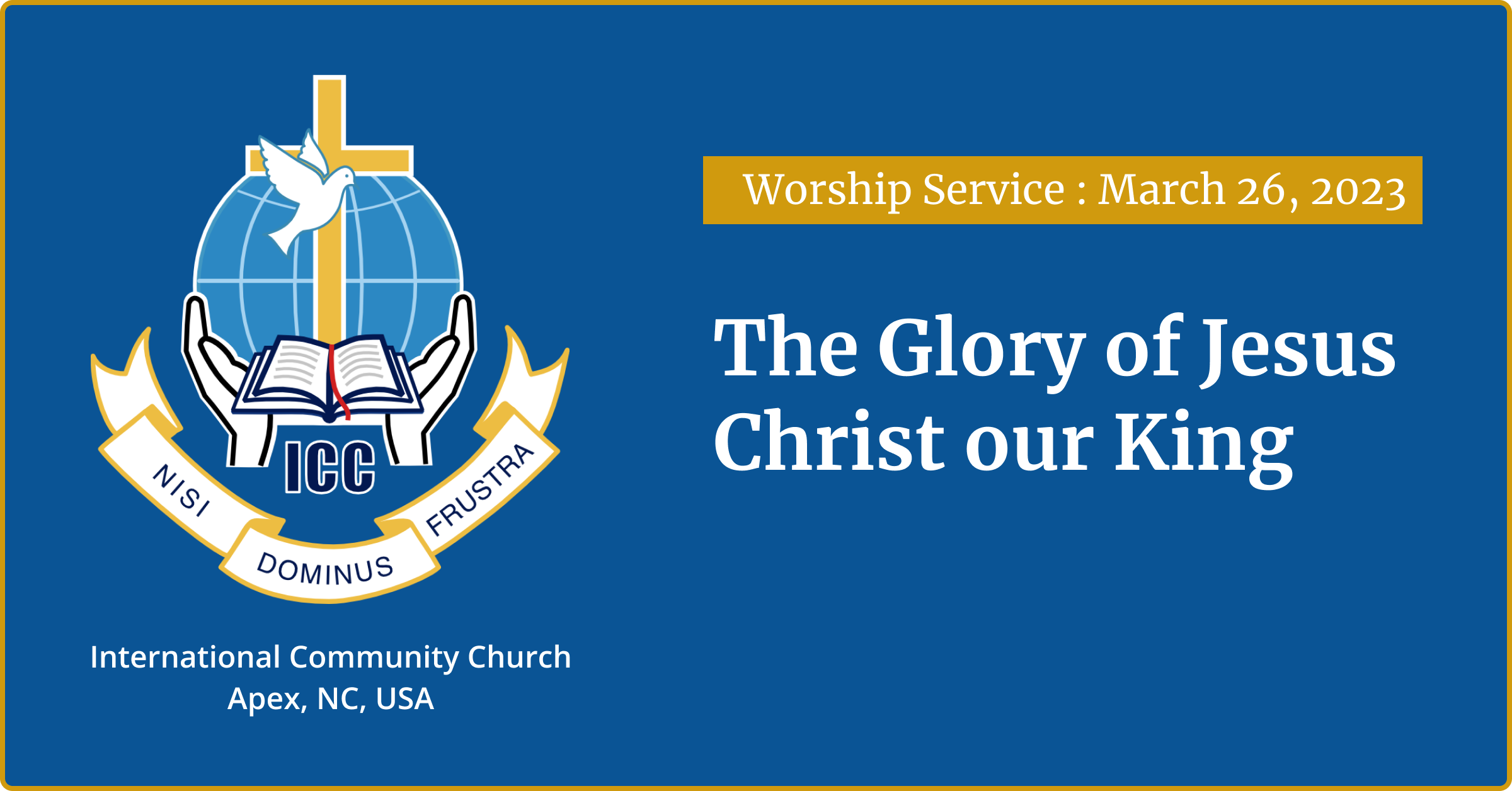 Worship Service March 26 2023